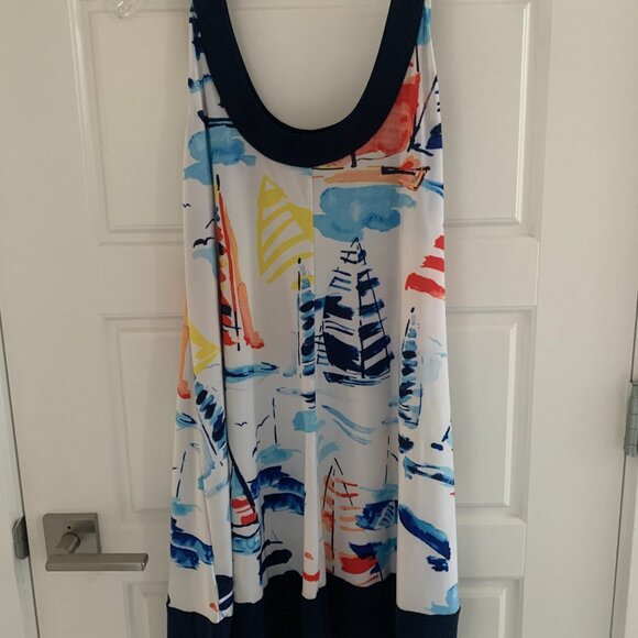 EUC Chaps Sailboat Dress - Picture 4 of 6